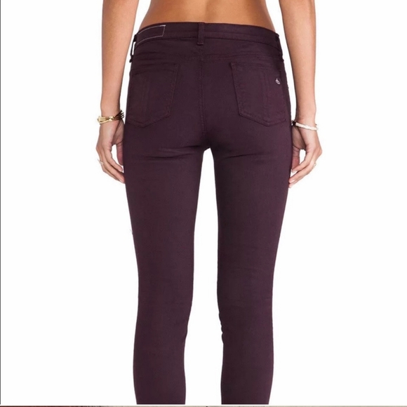 Deep Purple plum rag & bone skinny jeans - Picture 3 of 13
